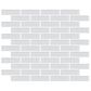 Emser Savvy White 1" x 3" on 11" x 12" Glazed Porcelain Mosaic Sheet, , large