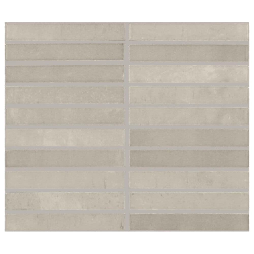 Dal-Tile Miramo Sand 1" x 6" Straight Joint on 11.5" x 9.75" Ceramic Mosaic Sheet, , large