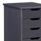 Linon Home Decor Cary 6-Drawer Rolling Cart in Grey, , large