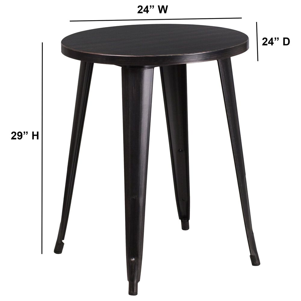 Flash Furniture 24&quot; Round Table in Gold, , large