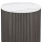 Pacific Landing Jason End Table in White, Charcoal and Brushed Gold, , large