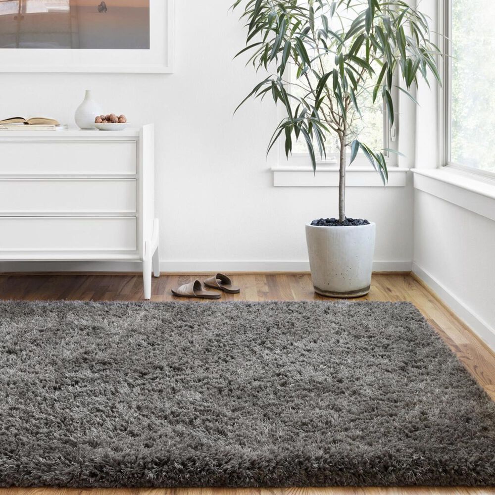Loloi II Milan MIL-01 2&#39;3&quot; x 3&#39;9&quot; Charcoal Runner, , large