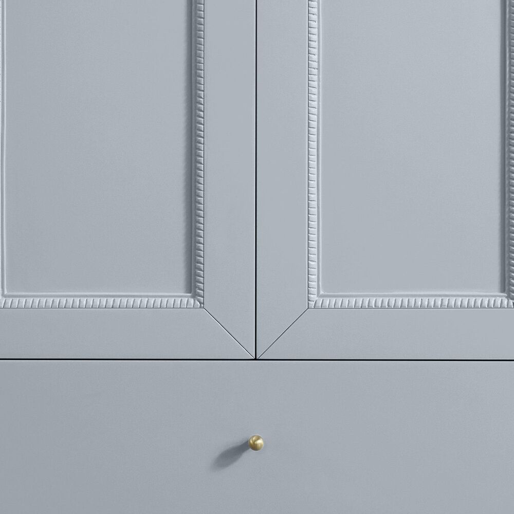 37B Claudine 30" Single Bathroom Vanity in Soft Blue with Glossy White Composite Stone Top and Backsplash, , large