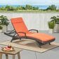 Hearth and Haven Salem 27.5" x 79.25" Outdoor Chaise Lounge Cushion in Orange (Set of 2), , large