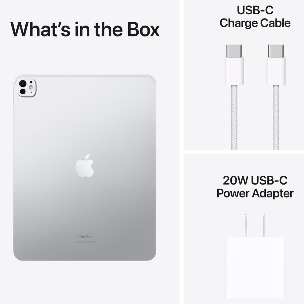 Apple iPad Pro 11-Inch M4 chip with Wi-Fi + Cellular - 1TB in Silver, , large