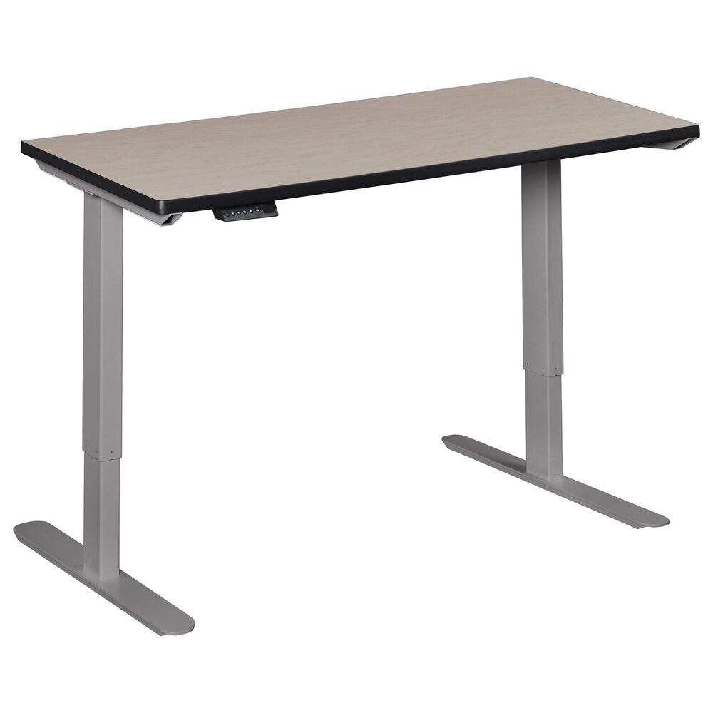 Regency Global Sourcing Esteem 72" Adjustable Power Desk in Maple/Grey, , large