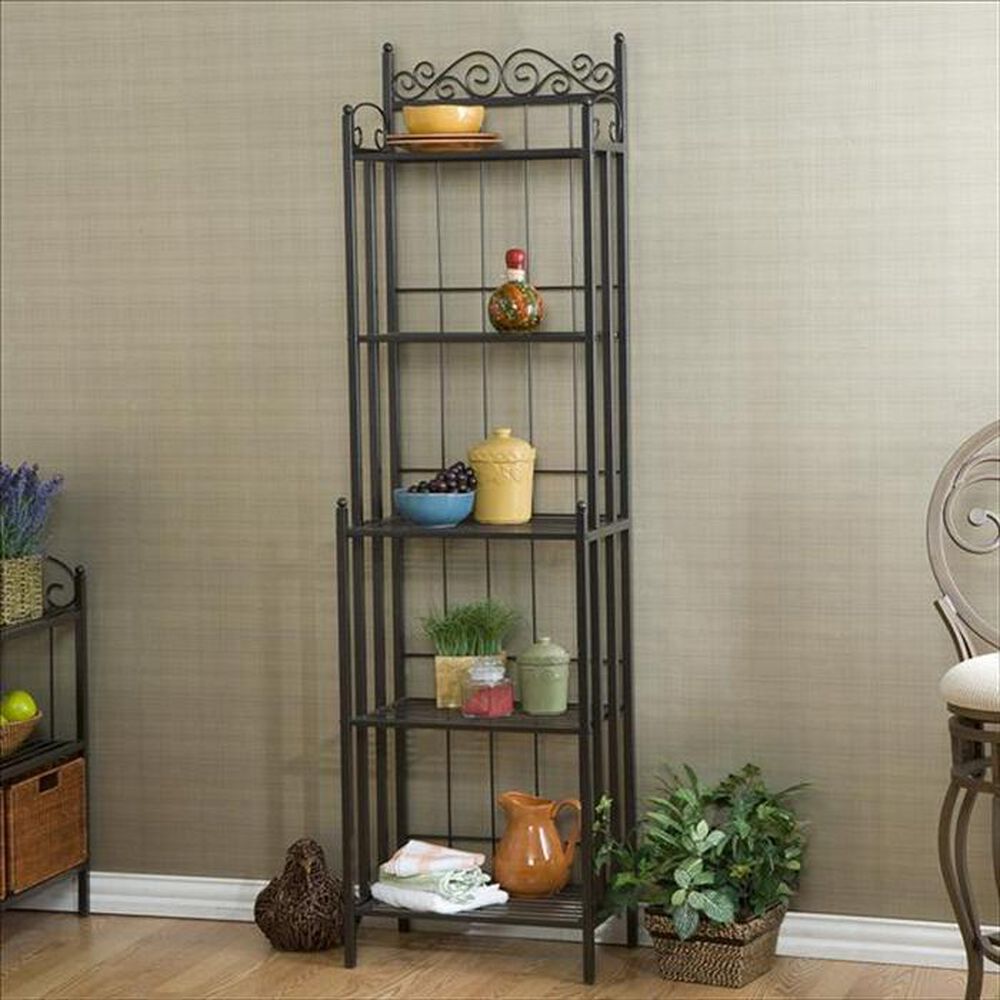 Southern Enterprises Celtic Baker"s Rack in Gunmetal Gray, , large