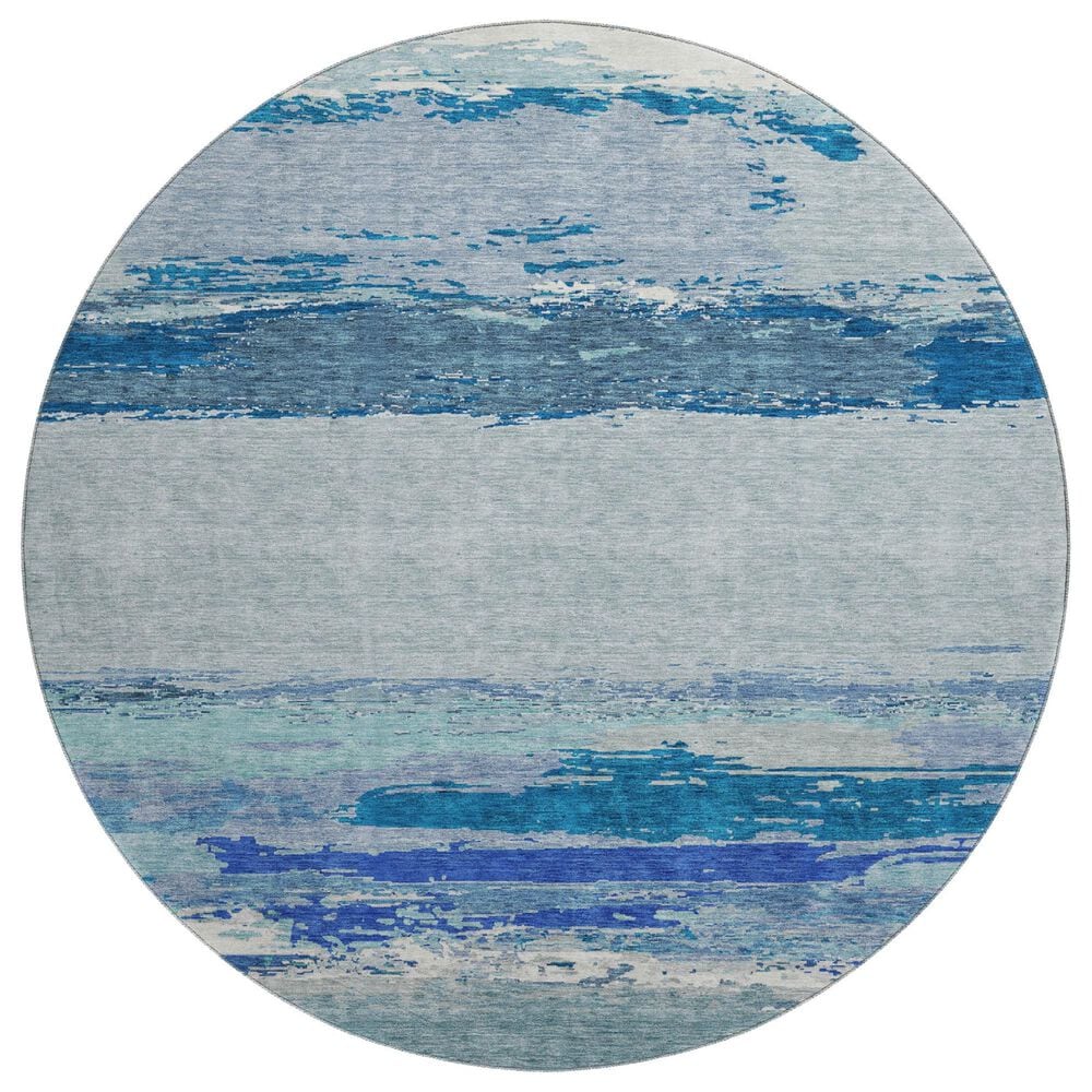 Dalyn Rug Company Trevi TV8 8" Round Blue Area Rug, , large