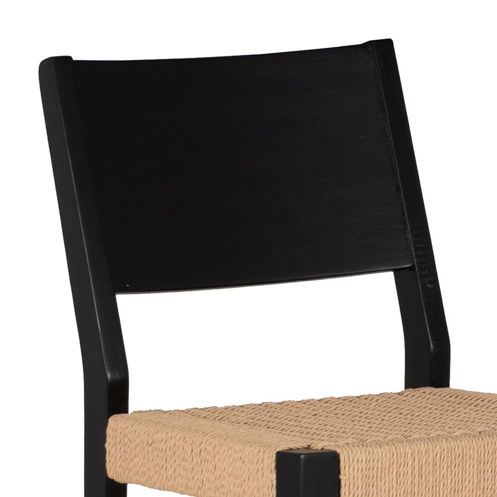 Linon Home Decor Cadence Counter Stool in Matte Black and Natural (Set of 2), , large