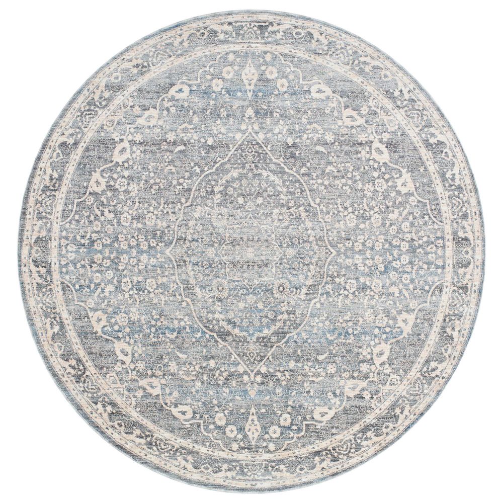 Surya Chicago CHG2315 7"10" Round Slate, Charcoal, Light Beige, Blue, Black,Taupe Area Rug, , large