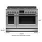 Fisher & Paykel 48" Professional Dual Fuel Range with 8 Burners and Natural Gas in Stainless Steel, , large