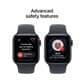 Apple Watch SE 3 (GPS+Cellular) 40mm Midnight Aluminum Case with Midnight Sport Band - M/L - Midnight - (2025)(Pre-Order), , large