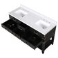Lexora Home Norwalk 60" Double Bathroom Vanity in Black Oak with White Cultured Marble Top  and Rectangle Sink, , large