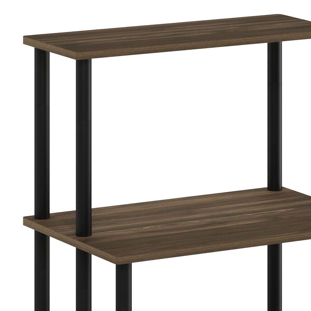 HOMLUX Turn-N-Tube 3-Tier Toolless Kitchen Storage Shelf in Columbia Walnut and Black, , large