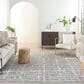 Nourison Luna 9"9" x 13"9" Grey and Silver Area Rug, , large