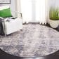 Safavieh Aston ASN713 6"7" Round Ivory and Grey Area Rug, , large