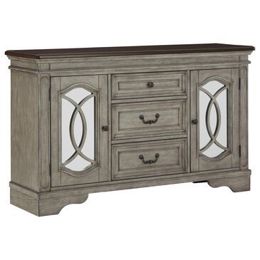 Signature Design by Ashley Lodenbay Dining Server in Antiqued Gray and Walnut Brown, , large