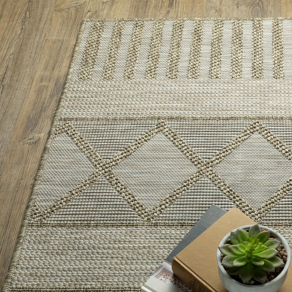 Oriental Weavers Tortuga TR11A 1&#39;10&quot; x 7&#39;6&quot; Beige Runner, , large