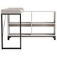 Ashley Bayflynn L-Desk in Whitewashed and Black, , large