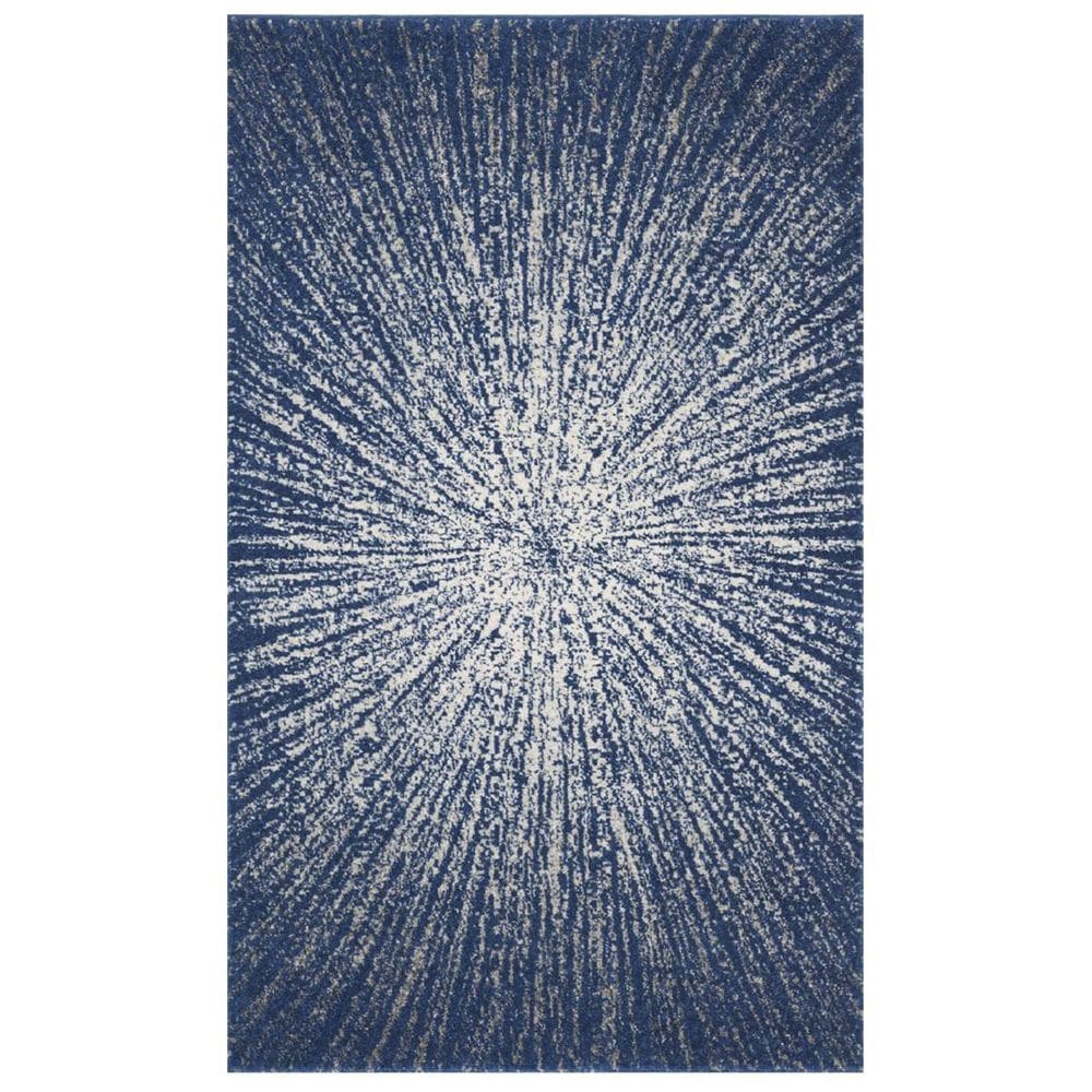 Safavieh Evoke EVK228N 3" x 5" Navy and Ivory Area Rug, , large