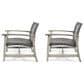 Hearth and Haven Hampton Outdoor Armchair with Wicker Seating in Black and Gray (Set of 2), , large