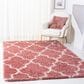Safavieh Venus Shag 4" x 6" Pink and Ivory Area Rug, , large