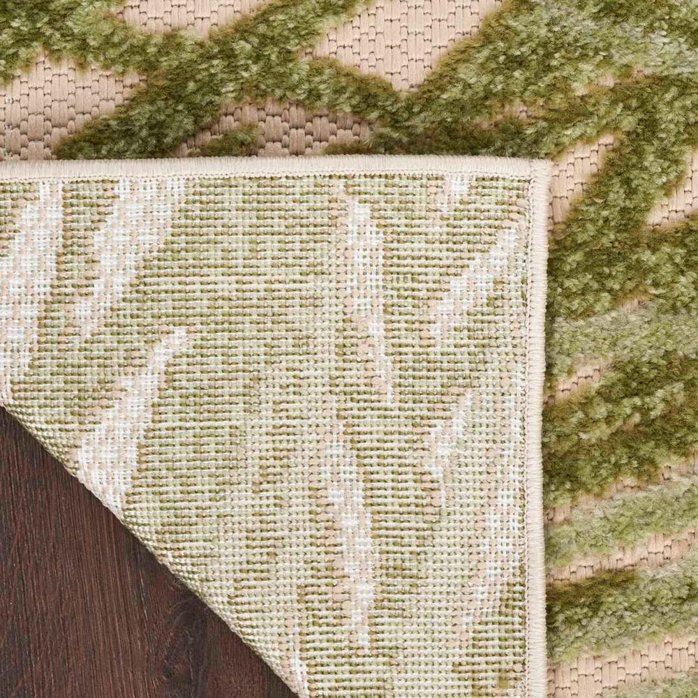 Nourison Aloha ALH41 3'6" x 5'6" Ivory and Green Indoor/Outdoor Area Rug, , large