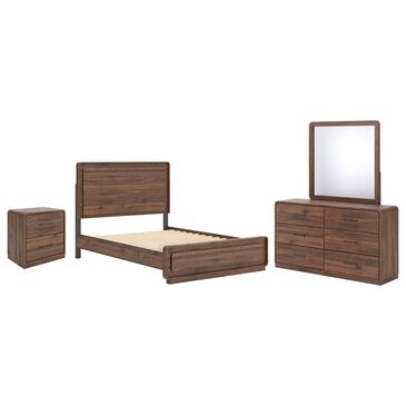 Ashley Fortlorn 4-Piece Queen Bedroom Set in Walnut Brown with LED Light, , large