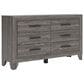 Ashley Sylveri 6-Drawer Dresser Only in Gray, , large