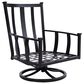 GatherCraft Seville Patio Club Swivel Chair with Cushion in Medora Ivory, , large