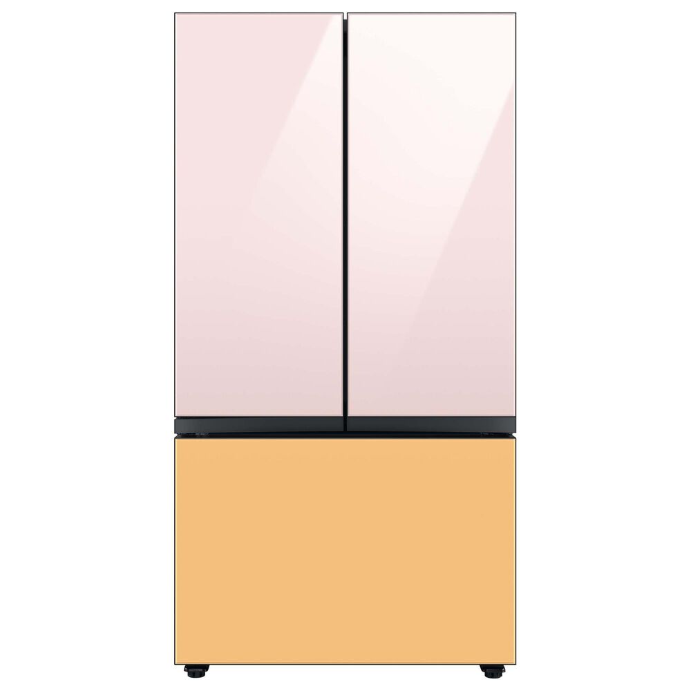 Samsung Bespoke 3-Door French Door Refrigerator Bottom Panel in Sunrise Yellow Glass, , large