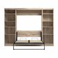 Bestar Pur 109" Full Murphy Storage Bed in Rustic Brown, , large