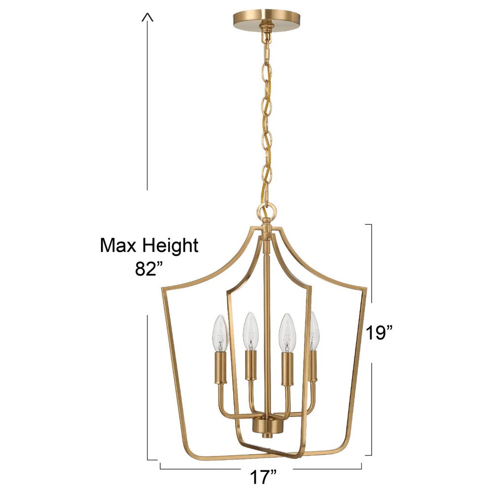 Creative Coop Constance 4-Light Candelabra Chandelier in Brushed Gold, , large