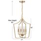 Creative Coop Constance 4-Light Candelabra Chandelier in Brushed Gold, , large