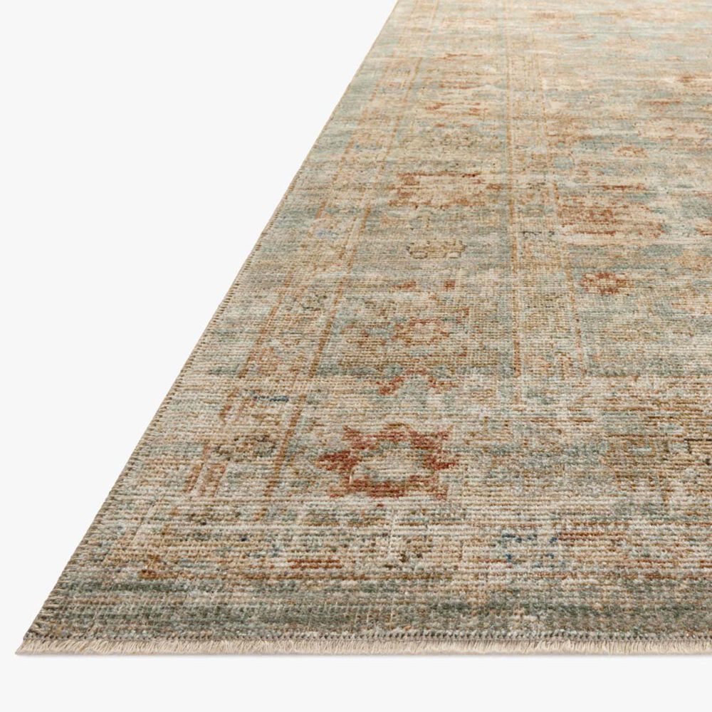 Loloi Heritage 2&#39; x 3&#39; Aqua and Terracotta Area Rug, , large