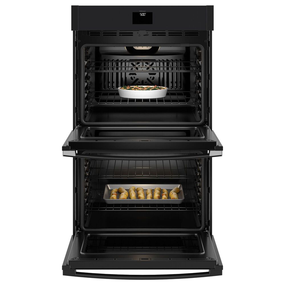 GE Appliances 2-Piece Kitchen Package with Black 30&quot; Smart Built-In Double Wall Oven and Stainless Steel 30&quot; Gas Cooktop, , large