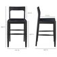 Moe"s Home Collection Owing Counter Stool in Black, , large