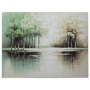 Ashley Garlenridge 48" x 36" Wall Art in Green, Tan and White, , large