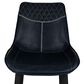 Linon Home Decor Elder 24" Counter Stool with Navy Cushion in Black, , large