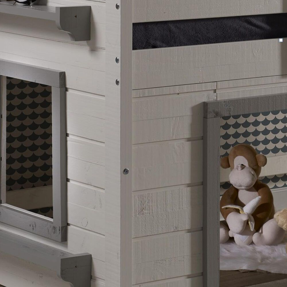 Forest Grove Sweet Dreams Low Loft Bed in Beautiful White and Grey, , large