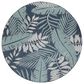Nourison Garden Oasis GOA02 Navy 4" Round Indoor/Outdoor Area Rug, , large