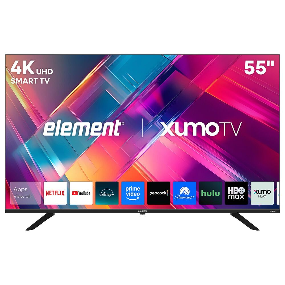 Element 55" Class Revolution Series 4K UHD HDR Frameless - Smart Xumo TV with 2.0 Soundbar in Black, , large