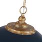 Golden Lighting Alison 5-Light Pendant with Antique Matte Navy Shade in Vintage Gold, , large