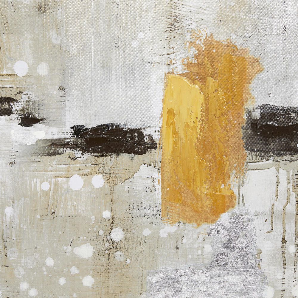 Maple and Jade 48&quot; x 36&quot; Abstract Framed Wall Art in Gray, White and Yellow, , large
