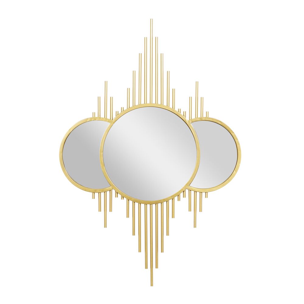 CosmoLiving by Cosmopolitan 27" x 39" Wall Mirror in Polished Gold, , large