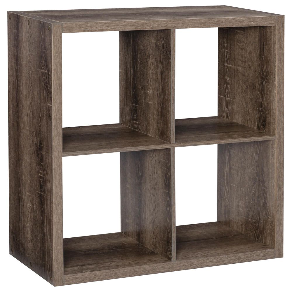 Linon Home Decor Galli 4-Shelf Bookcase in Grey, , large