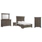 Mayberry Hill Kings Court 5 Piece Queen Storage Bedroom Set in Grey, , large
