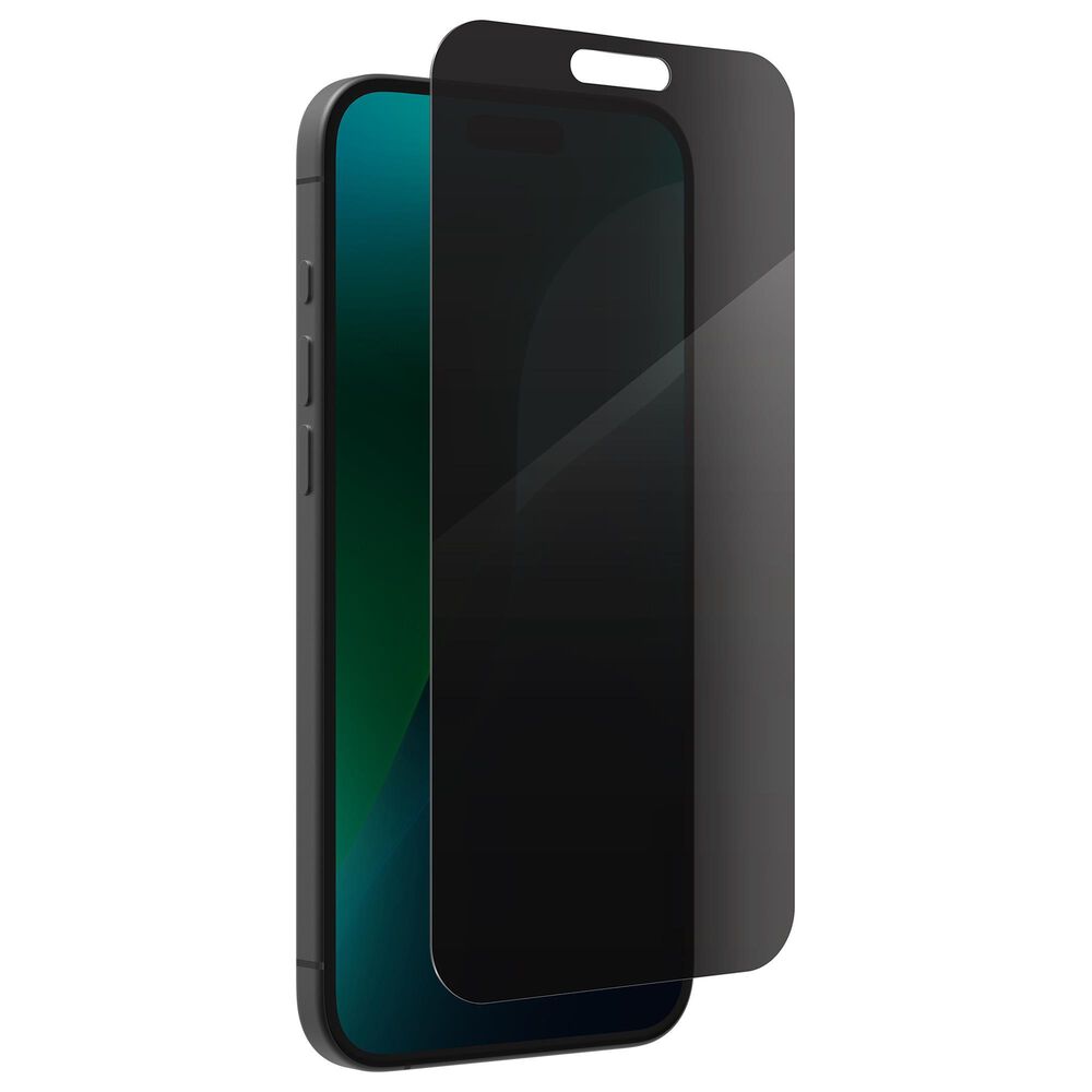 Zagg Invisible Shield Glass Elite Privacy Screen Protector for Apple iPhone 16 Plus/15 Plus in Clear, , large