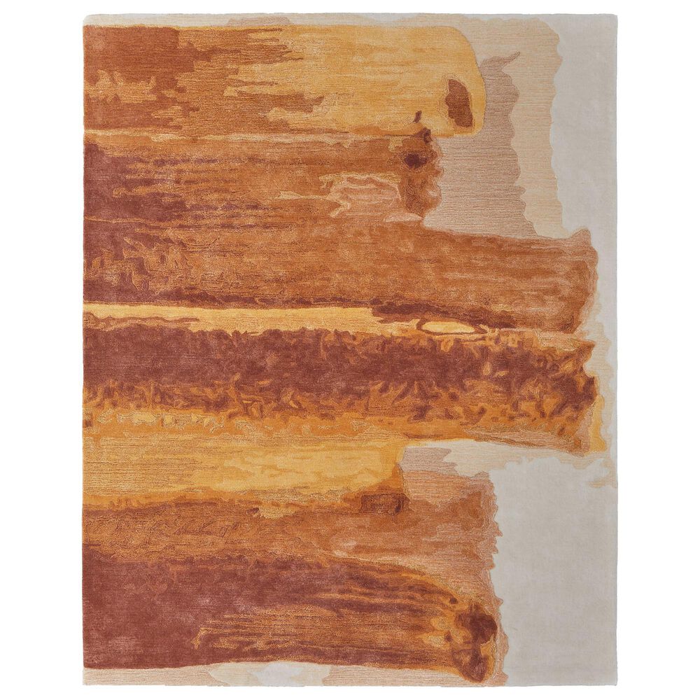 Feizy Anya 3"6" x 5"6" Terracotta and Ivory Area Rug, , large
