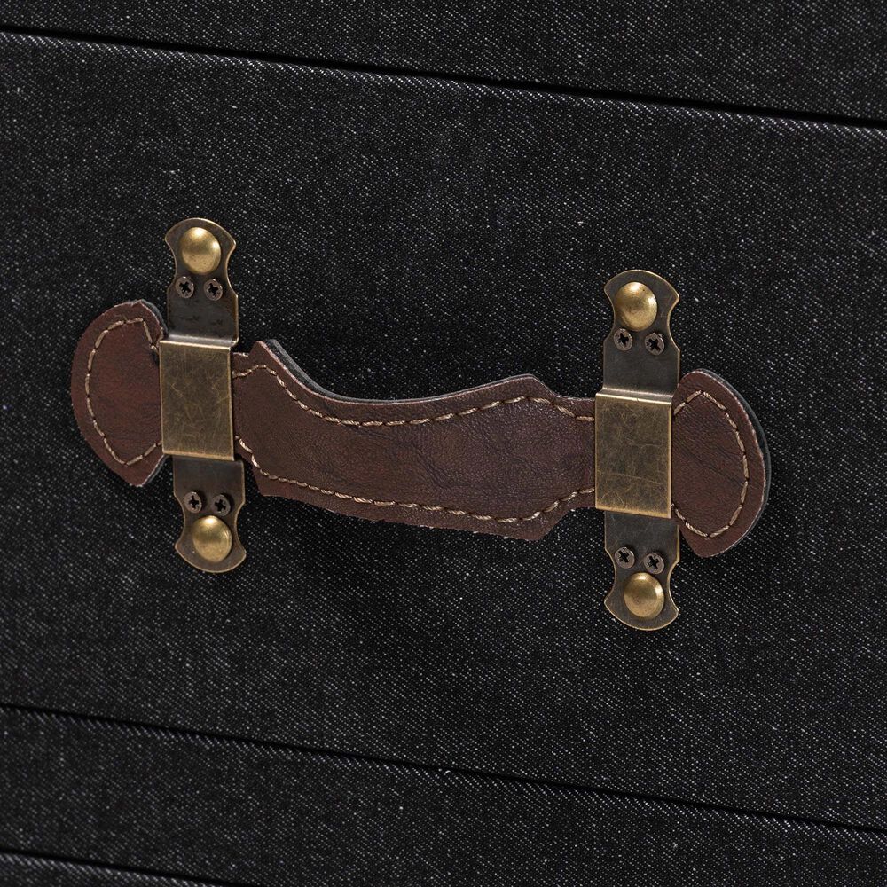 Baxton Studio Mallison 3-Drawer End Table in Black and Brown, , large